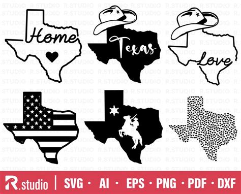 Download Free Texas State Map Cowboy Svg Design Crafts