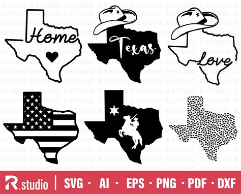 Download Free Texas State Map Cowboy Svg Design Cut Images