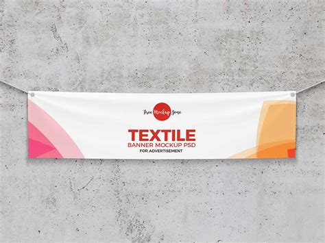 Download Free Textile Fabric Banner Mockup PSD Generator PSD Files