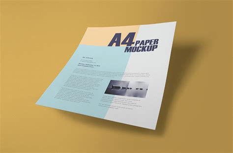Download Free Textured A4 Paper Mockup PSD Generator