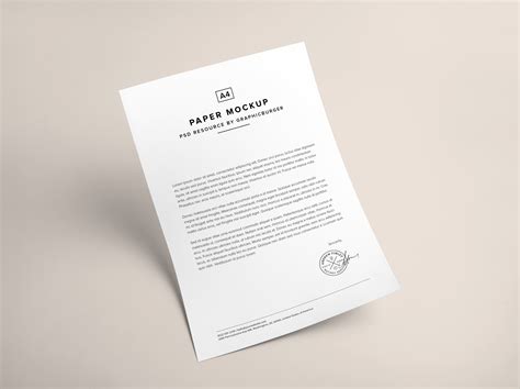Download Free Textured A4 Paper Mockup PSD Mockup Templates
