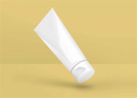 Download Free Textured Box w/ Glossy Cosmetic Tube Mockup PSD PSD Yellowimages PSD Files