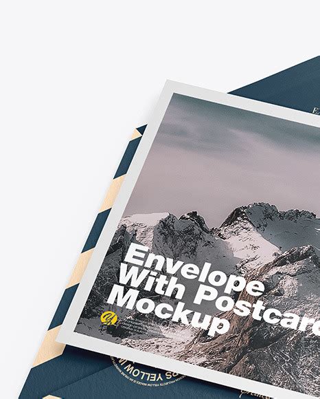 Download Free Textured Envelope w/ Postcard Mockup PSD Generator Images