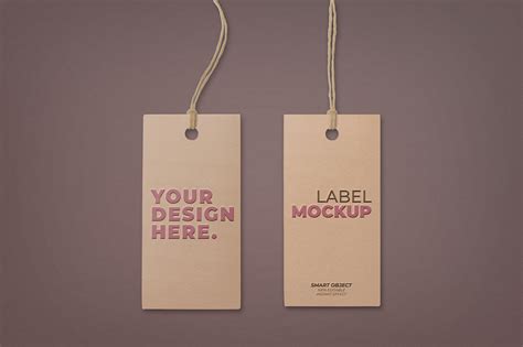 Download Free Textured Hang Tag Label Mockup PSD Generator PSD Files