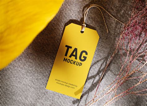 Download Free Textured Hang Tag Label Mockup PSD PSD Yellowimages Free PSD Mockups