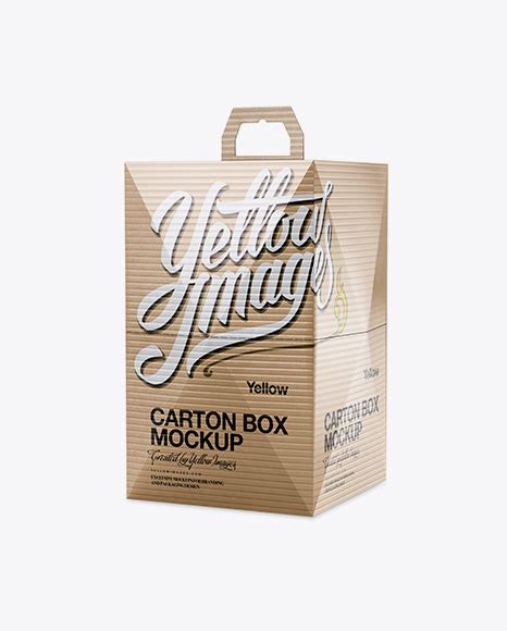 Download Free Textured Kraft Box Mockup - Half Side View PSD Generator