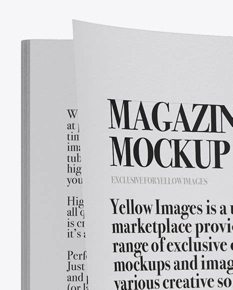 Download Free Textured Magazine Mockup PSD Object Mockups Yellowimages