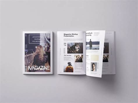 Download Free Textured Magazine Mockup PSD Yellowimages.com Free Object Mockups