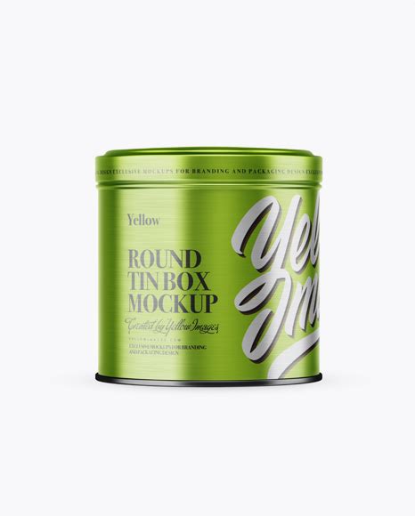 Download Free Textured Metallic Round Tin Box Mockup PSD Generator