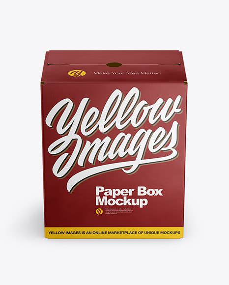 Download Free Textured Paper Box Mockup - Front View PSD Free Mockups Yellowimages PSD