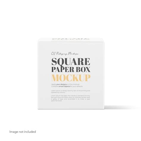 Download Free Textured Paper Box Mockup - Front View PSD Mockup Templates