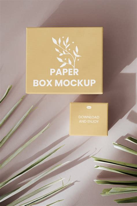 Download Free Textured Paper Box Mockup - Front View PSD Yellowimages.com Free Object Mockups