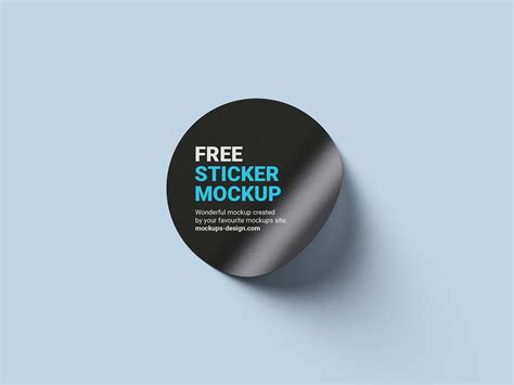 Download Free Textured Round Sticker Mockup PSD for Branding