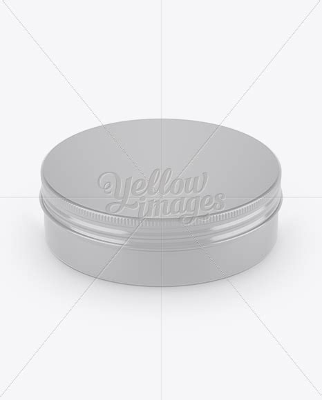 Download Free Textured Round Tin Box Mockup - Front View (High-Angle Shot) PSD Generator