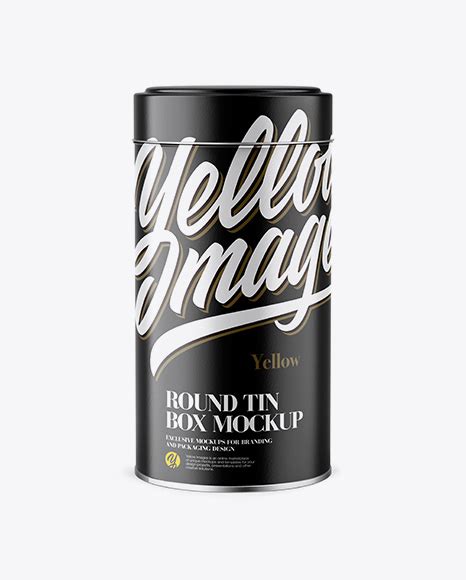 Download Free Textured Round Tin Box Mockup - Front View PSD Generator