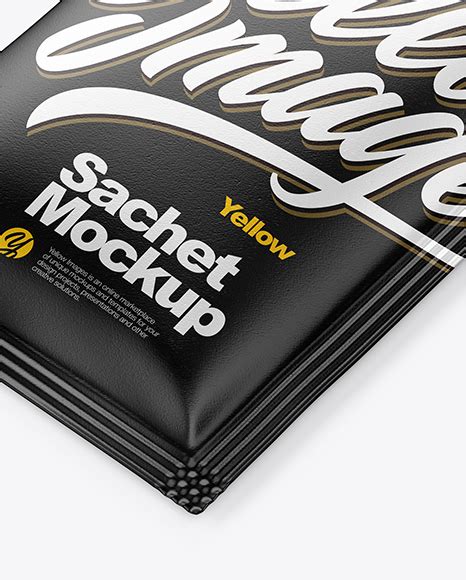 Download Free Textured Sachet Mockup - Half Side View PSD Generator