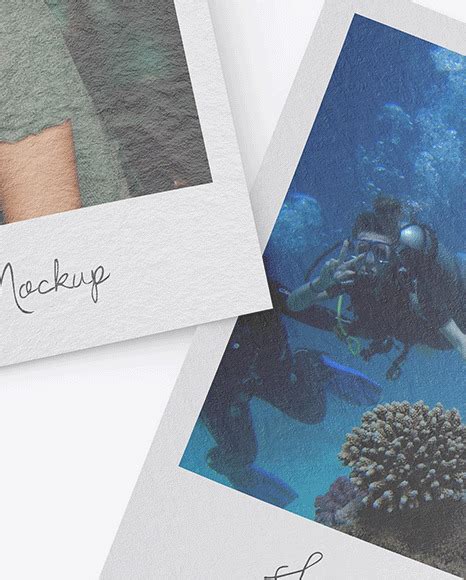 Download Free Textured Snapshots Mockup PSD Generator