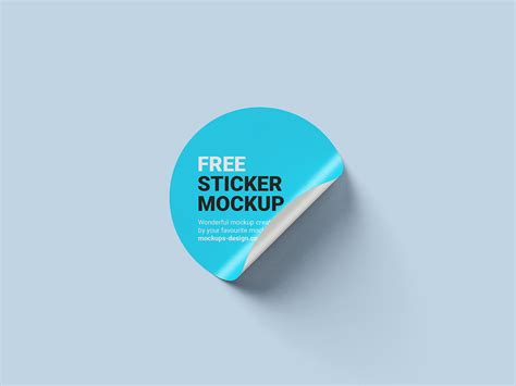 Download Free Textured Sticker Mockup PSD Object Mockups Free PSD Mockups