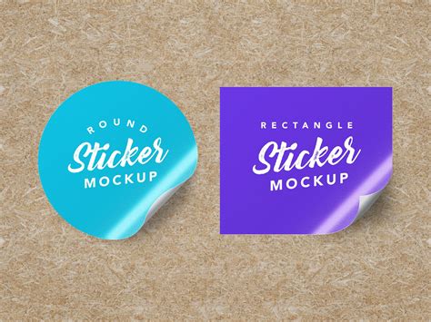 Download Free Textured Sticker Mockup PSD for Branding