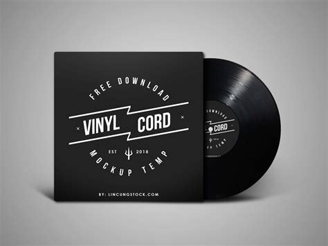 Download Free Textured Vinyl Record Mockup PSD Generator