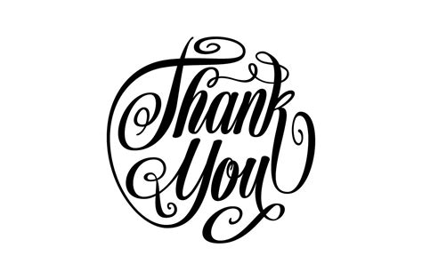 Download Free Thank You Lettering Circle Shape SVG Printable