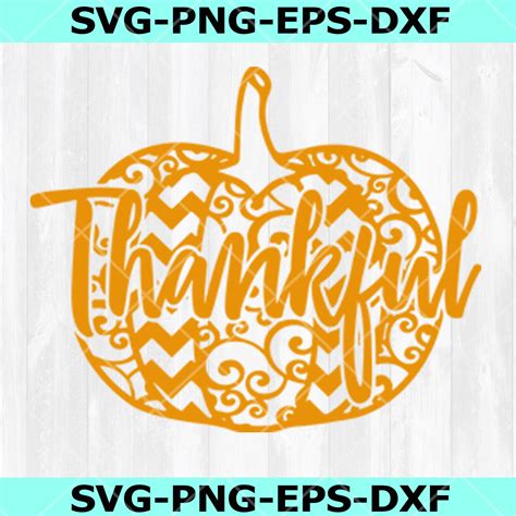 Download Free Thankful Pumpkin SVG, PNG, DXF Digital Files Include Files