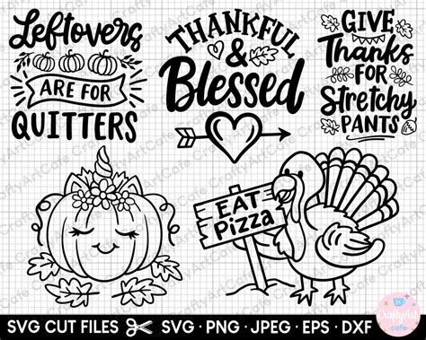 Download Free Thanksgiving Bundle, SVG Files, DXF Files, Cuttable Files For Cricut