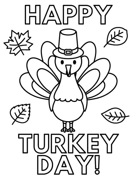 Free Thanksgiving Coloring Pages For Toddlers