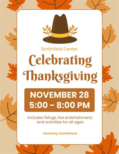 Free Thanksgiving Flyer Template