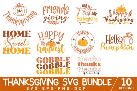 Download Free Thanksgiving SVG Quotes Bundle Printable