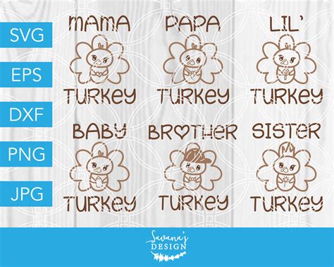 Download Free Thanksgiving Set Cut File Silhouette