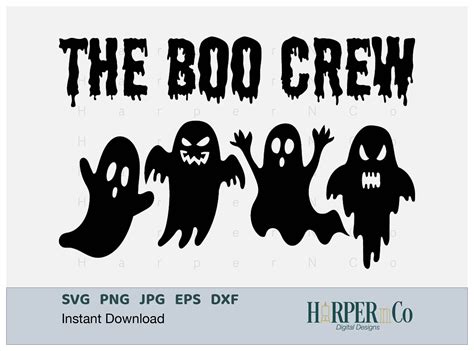Download Free The Boo Crew Halloween Svg Design DXF Files