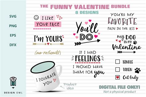 Download Free The Funny Valentine bundle - SVG file bundle DXF Files