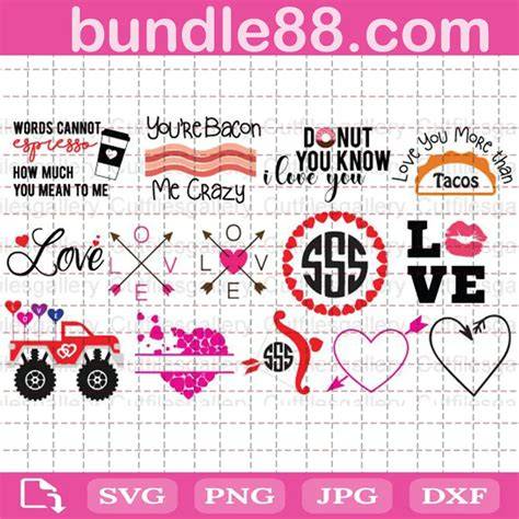 Download Free The Funny Valentine bundle - SVG file bundle Files DXF Files