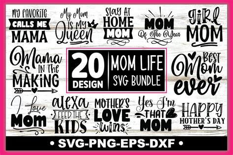 Download Free The Mom Life SVG Bundle Images