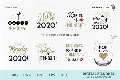 Download Free The New Year bundle - SVG file bundle For Crafts