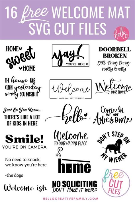 Download Free The Welcome Mat SVG Bundle For Crafts