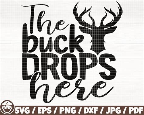 Download Free The buck drops here SVG Cut File DXF Files