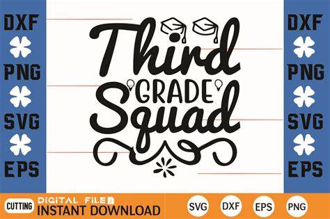 Download Free Third Grade Squad Svg Design Commercial Use DXF Files