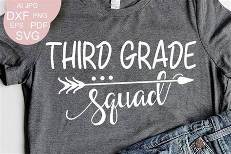 Download Free Third Grade Squad Svg Design Files For Crafts