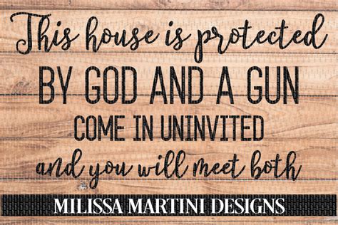 Download Free This House is Protected by God and a Gun Files Free PSD Mockups