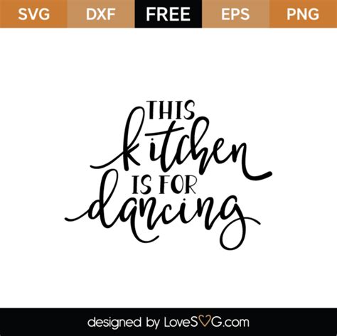 Download Free This Kitchen Is For Dancing SVG Cut File Commercial Use Free PSD Mockups