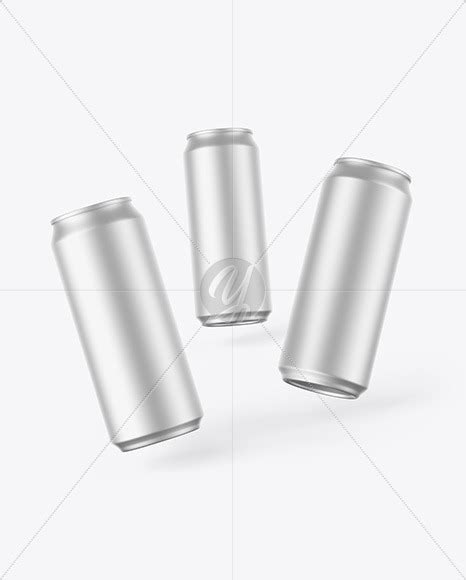 Download Free Three Matte Metallic Cans Mockup PSD Generator