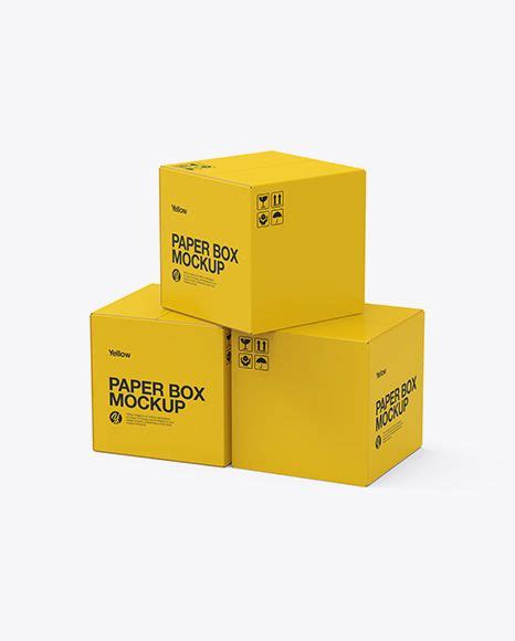 Download Free Three Paper Boxes Mockup - Half Side View PSD Mockup Templates