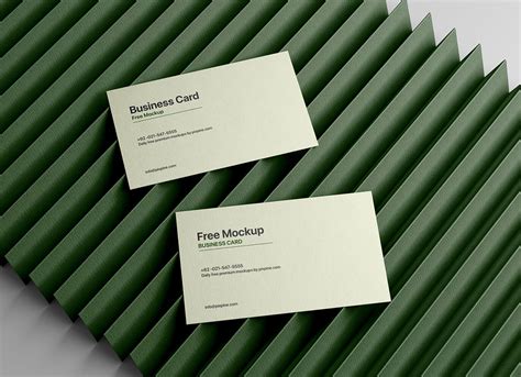 Download Free Three Paper Business Cards Mockup PSD Object Mockups