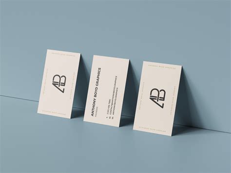 Download Free Three Paper Business Cards Mockup PSD Yellowimages
