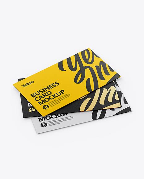 Download Free Three Textured Business Cards Mockup - Half Side View PSD Generator
