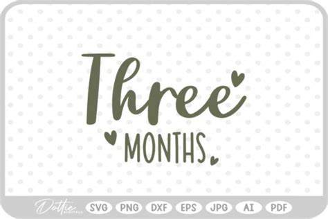 Download Free Three months 1 svg DXF Files