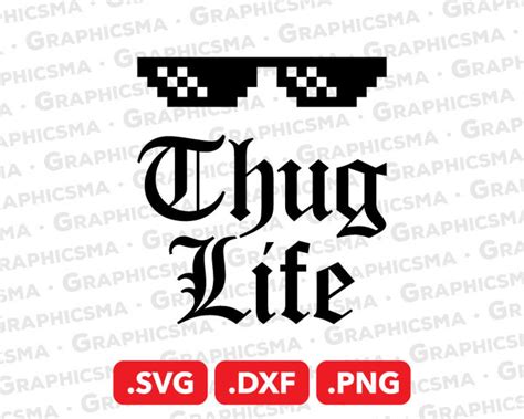 Download Free Thug Life Transparent SVG DXF Files
