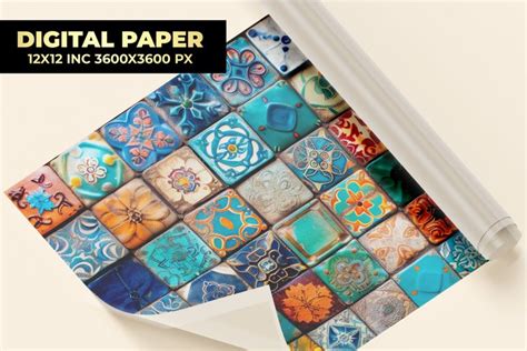 Download Free Tiles Digital Paper Commercial Use DXF Files